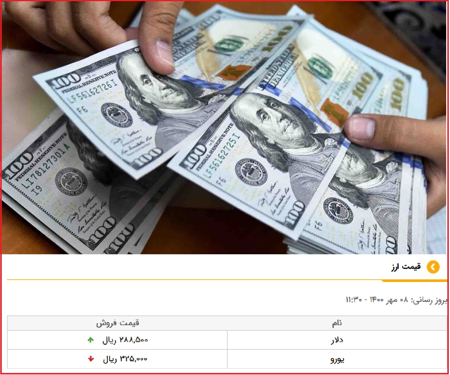 قیمت دلار به ۲۹ هزار تومان نزدیک شد