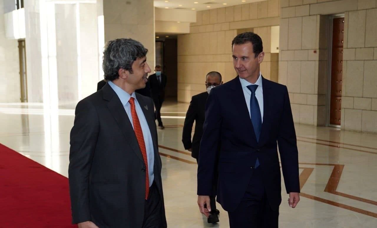 توافق سوریه و امارات بر ادامه رایزنی‌ها در مورد چالش‌های کشورهای عربی بدون دخالت خارجی / بن زاید در دیدار  با بشار اسد: از تلاش‌ها برای ثبات در سوریه حمایت می کنیم