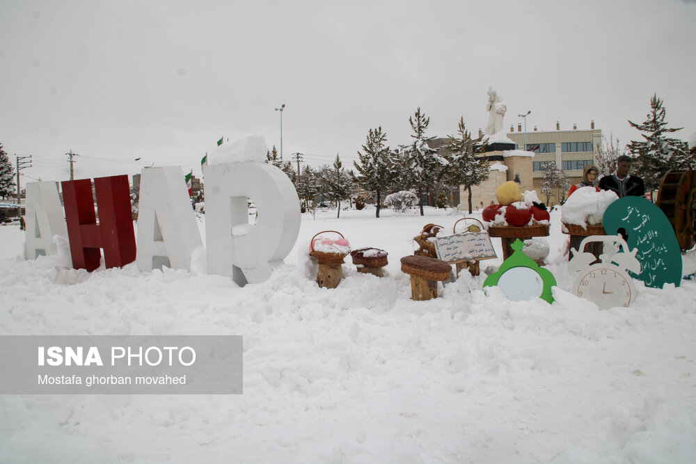 تصاویر: بارش برف در شهرستان اهر و منطقه ارسباران