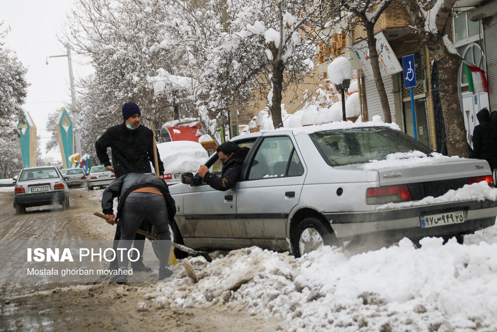 تصاویر: بارش برف در شهرستان اهر و منطقه ارسباران