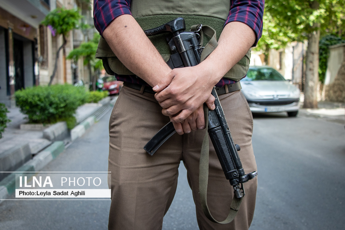 تصاویر: بازسازی صحنه درگیری مسلحانه در میرداماد