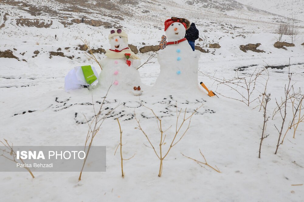 تصاویر: تفریح برفی در دره گردو اراک