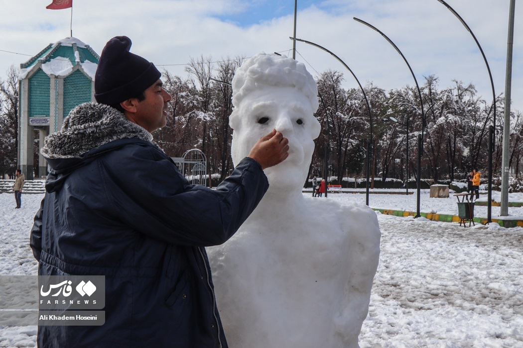تصاویر: جشنواره «آدم برفی» در آباده