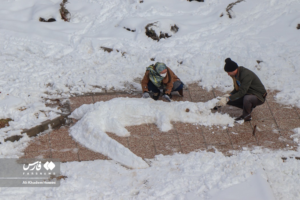 تصاویر: جشنواره «آدم برفی» در آباده