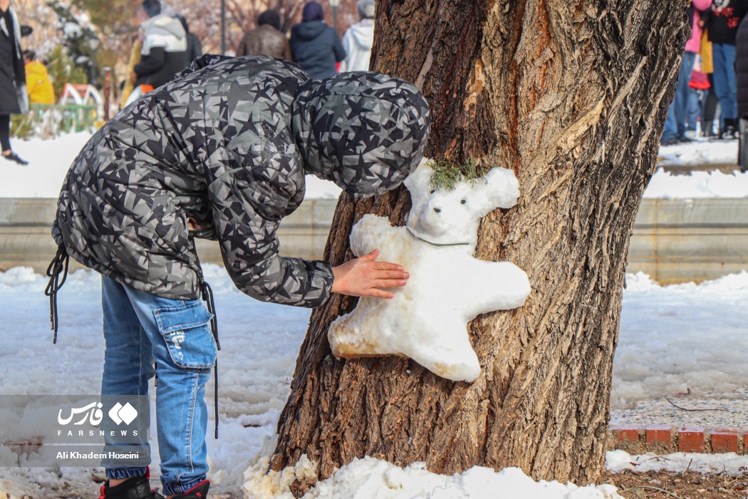 تصاویر: جشنواره «آدم برفی» در آباده