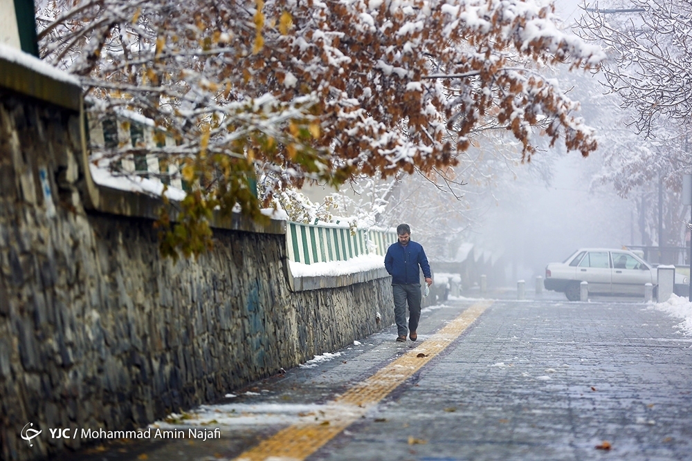تصاویر: هوای مه آلود یک روز زمستانی در همدان