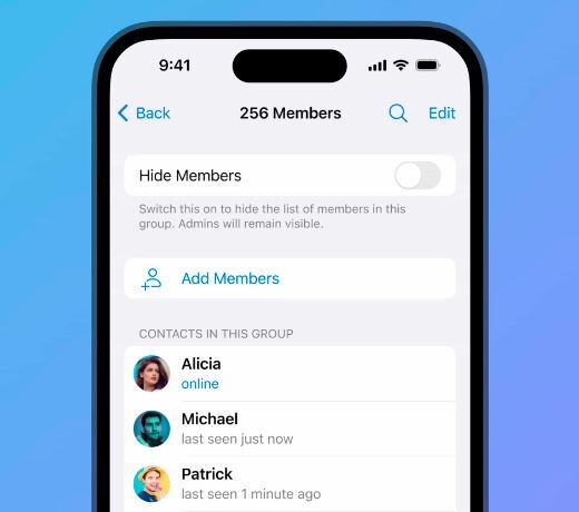 آپدیت جدید تلگرام با امکان تار کردن تصاویر و ویدیوها و مخفی‌کردن اعضای گروه‌ها منتشر شد