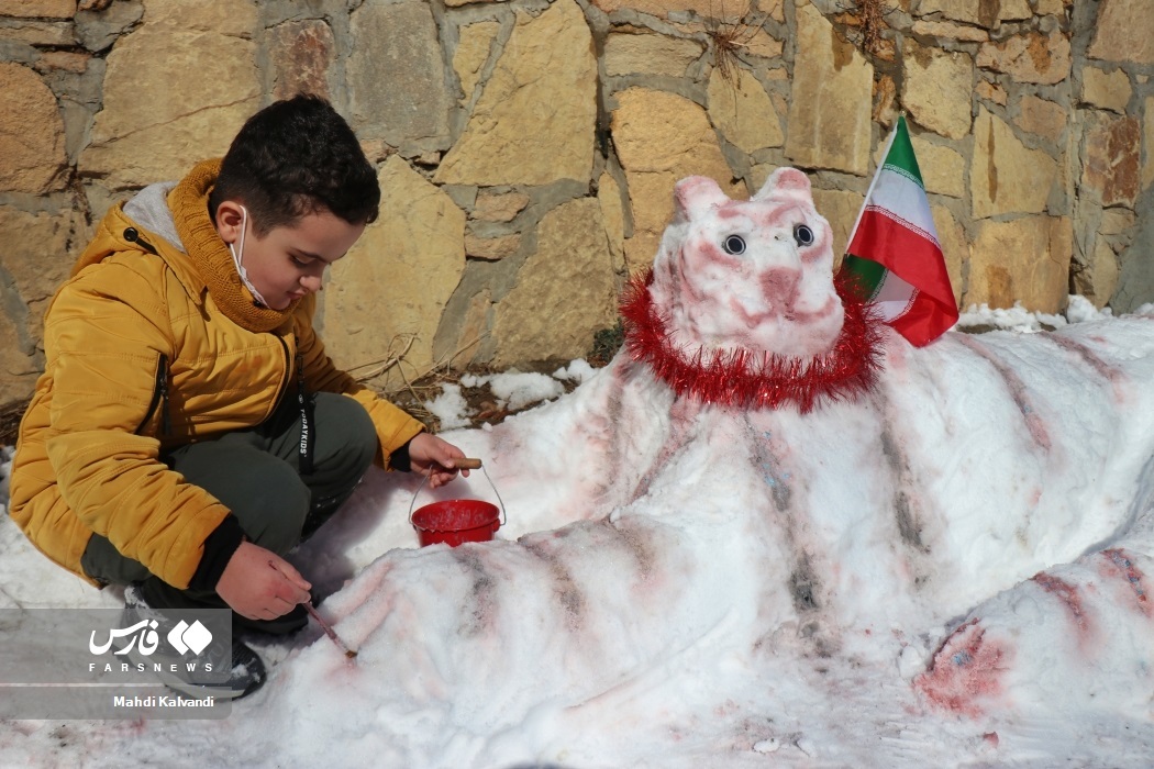 تصاویر: جشنواره آدم برفی در همدان