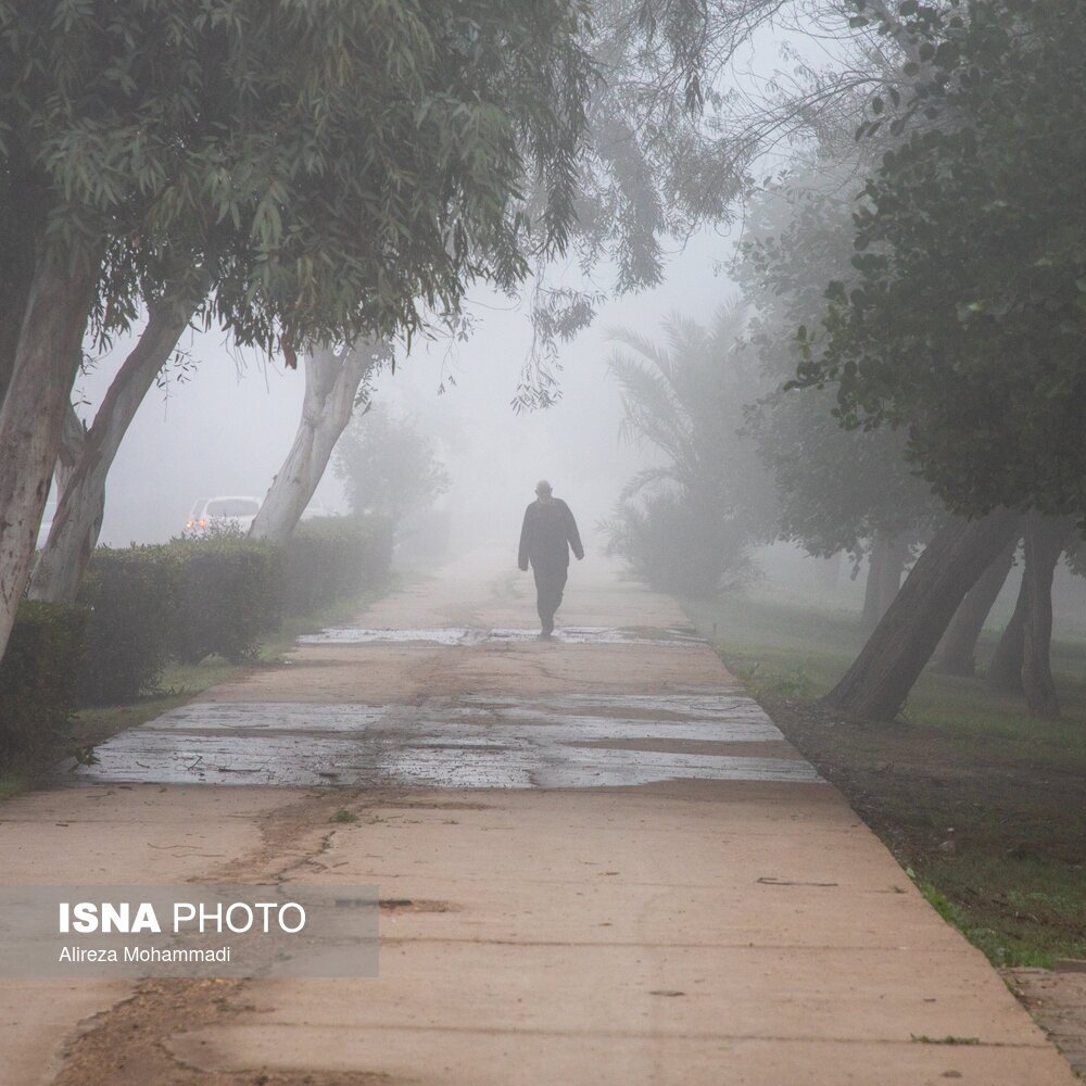 تصاویر: مه‌گرفتگی سنگین در اهواز