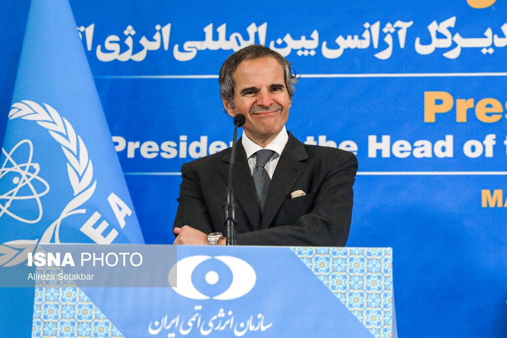 تصاویر: کنفرانس خبری رافائل گروسی و محمد اسلامی، رییس سازمان انرژی اتمی