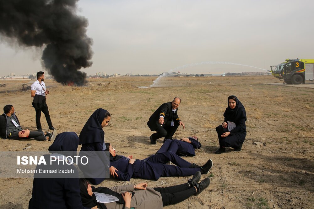 تصاویر: مانور طرح اضطراری در فرودگاه مشهد