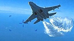 ویدیوی پنتاگون لحظه برخورد جنگنده روسیه با پهپاد آمریکایی را نشان می‌دهد