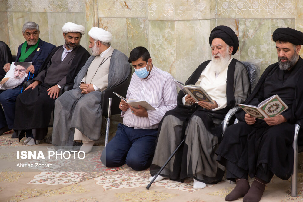 تصاویر: مراسم ختم آیت الله فاطمی نیا در مسجد اعظم قم