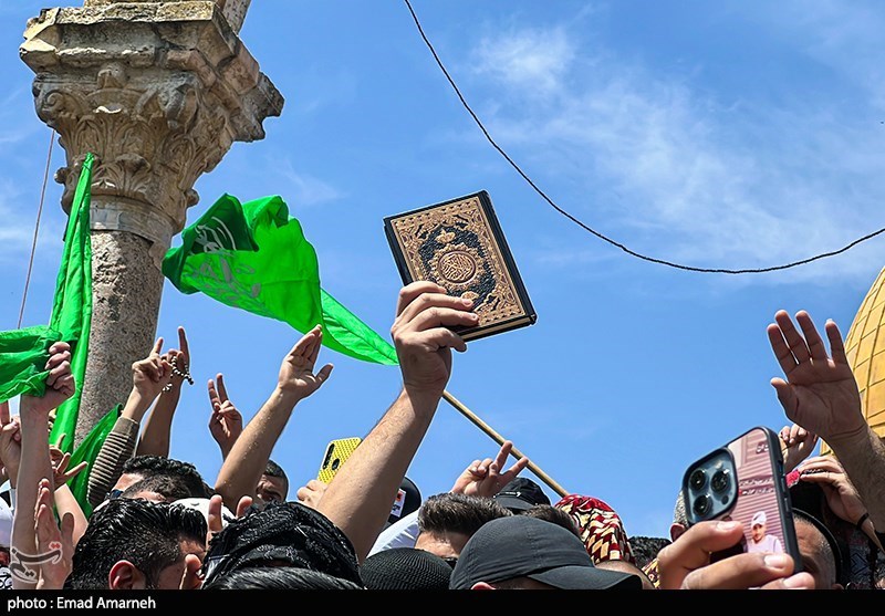 تصاویر: ادامه درگیری ها در مسجد الاقصی