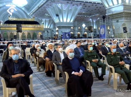 عکس / روحانی و لاریجانی در مراسم امروز ارتحال امام