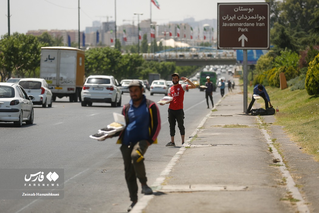 تصاویر: فروش توت در بزرگراه