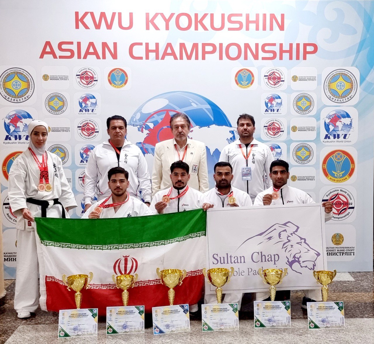 مسابقات آسیایی قزاقستان؛ تیم کیوکوشین کان کاراته ایران نایب قهرمان شد