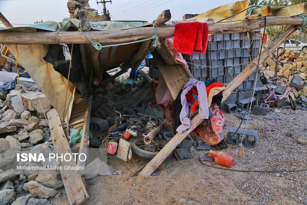 تصاویر: روستای سایه خوش هرمزگان در دومین روز پس از زلزله