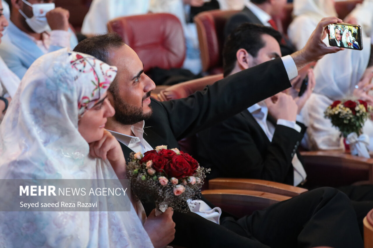 تصاویر: مراسم ازدواج ۱۱۴ زوج دارای معلولیت