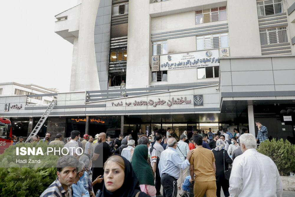 تصاویر: آتش&zwnj;سوزی در بیمارستان رسول اکرم(ص) تهران