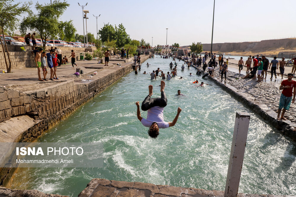 تصاویر: شنا در رودخانه &laquo;دز&raquo;