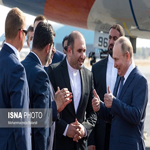 تصاویر: ورود ولادیمیر پوتین، رییس جمهور روسیه به تهران