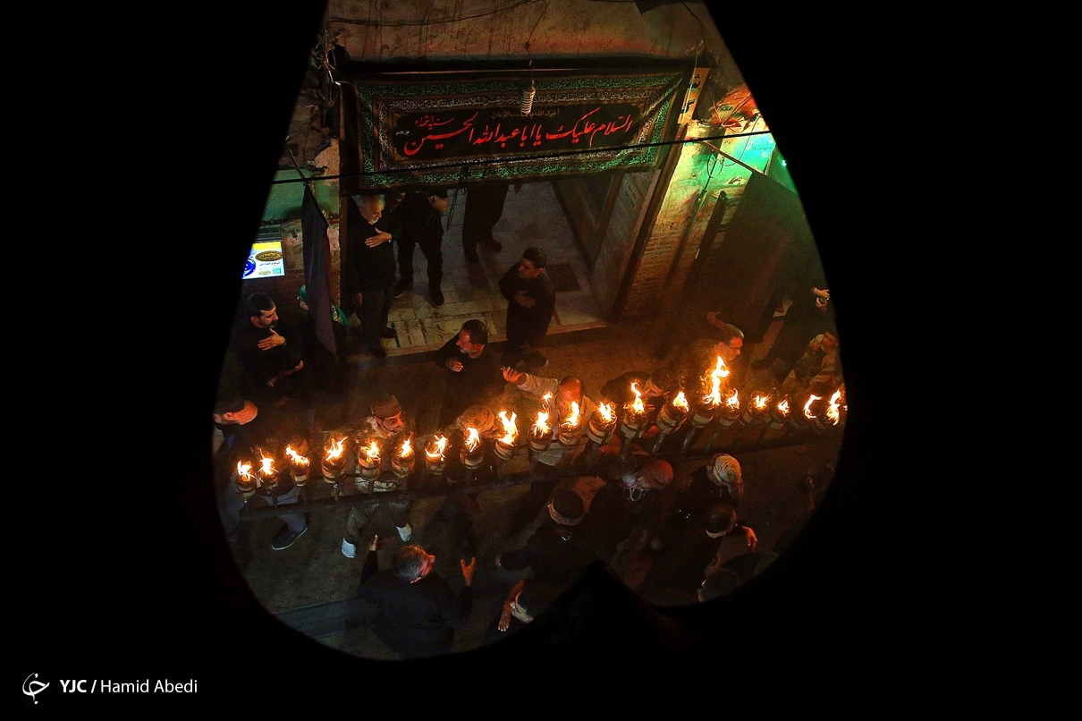 تصاویر: آیین مشعل گردانی عراقی های مقیم تهران و قم