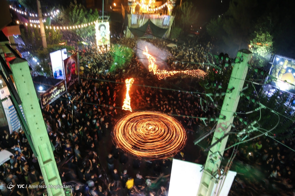 تصاویر: آیین مشعل گردانی عراقی های مقیم تهران و قم