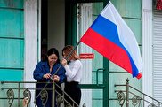 ویدیو / برافراشته شدن پرچم‌های روسیه در ماریوپول و دونتسک