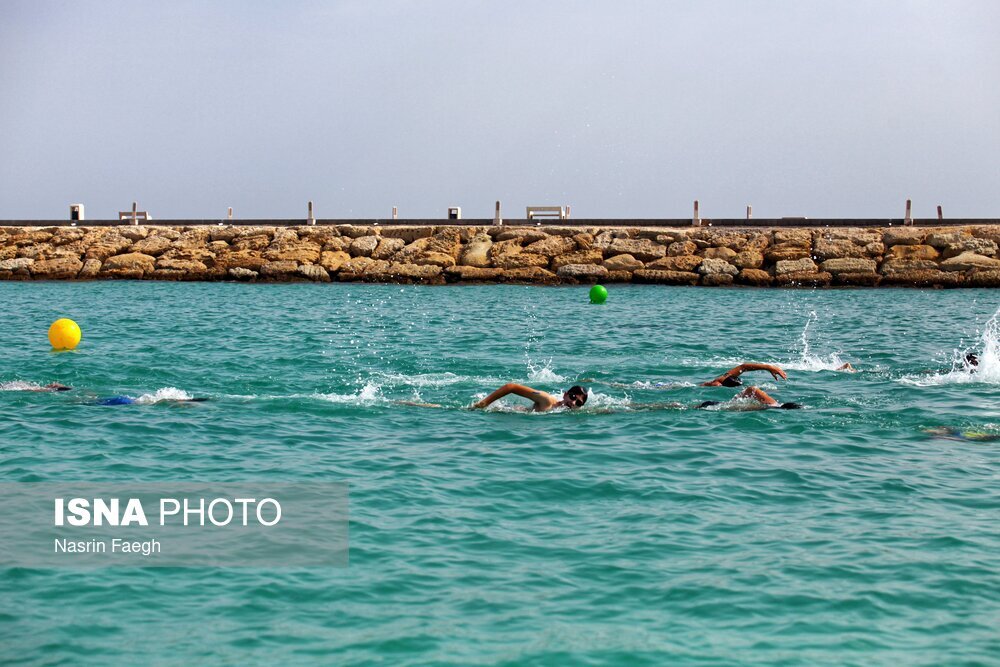 تصاویر: مسابقات قهرمانی شنای آبهای آزاد کشور در کیش