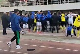 ویدیو /  زد و خورد در لیگ دسته اول کشور