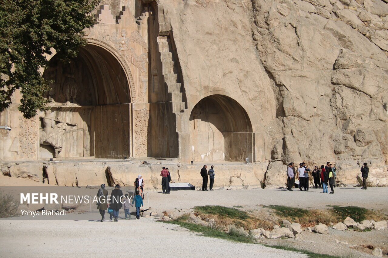 تصاویر: شوک خشک شدن دریاچه تاریخی طاق بستان