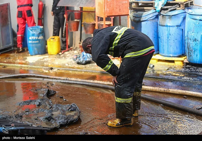 تصاویر: آتش‌سوزی در شهرک صنعتی مبارکه اصفهان