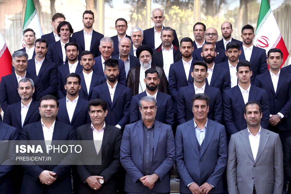 تصاویر: دیدار تیم ملی فوتبال ایران با رییس جمهور