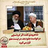 خاطرات هاشمی رفسنجانی، ۲۹ آبان ۱۳۷۸: شاهرودی گفت اگر کرباسچی درخواست عفو دهد، در لیست عفو قرار می‌گیرد