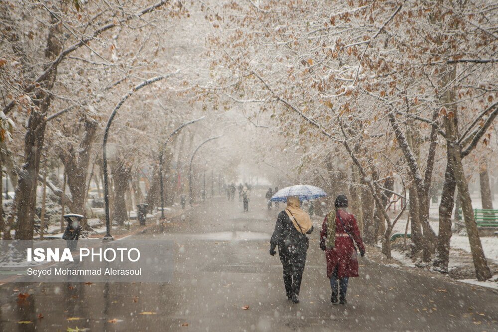 تصاویر: بارش اولین برف پاییزی در مشهد