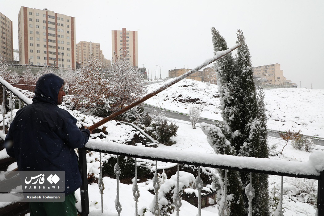 تصاویر: بارش برف در برخی شهرهای تهران