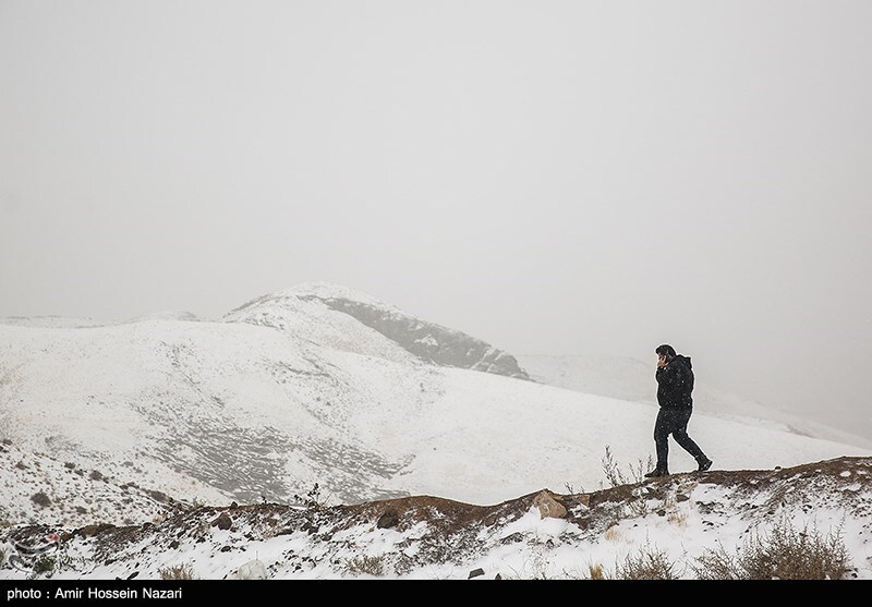 تصاویر: بارش برف پاییزی در ارتفاعات قزوین