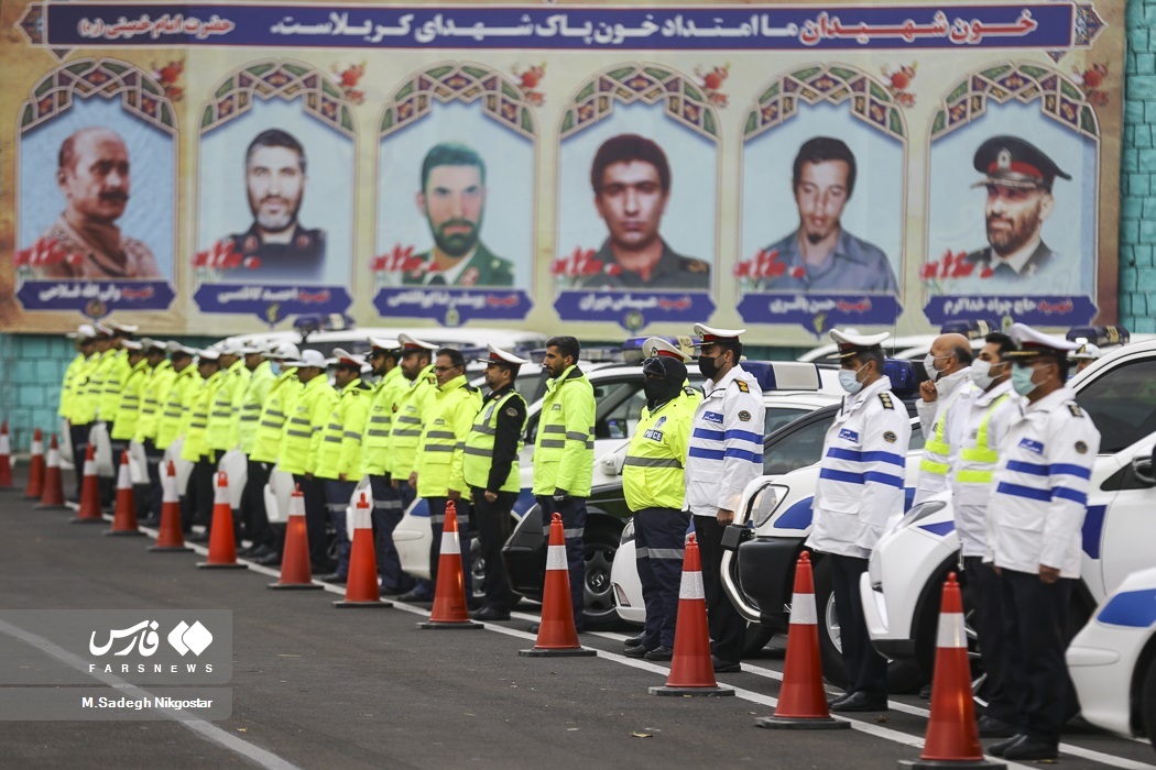 تصاویر: رزمایش طرح ترافیکی زمستان پلیس راهور