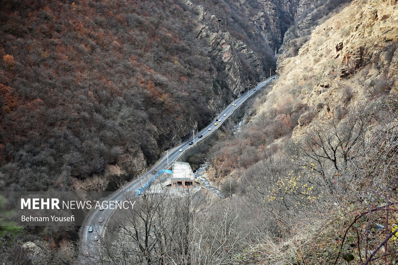تصاویر: زیبایی جاده چالوس در اواخر پاییز