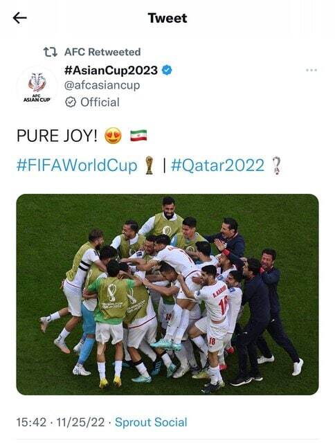 واکنش AFC به پیروزی ایران مقابل ولز؛ یک شادی ناب