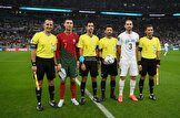 تصاویری از علیرضا فغانی و تیم داوری او در بازی پرتغال و اروگوئه