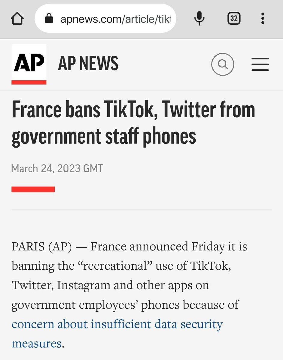 دفاع روزنامه دولت از فیلترینگ توییتر، اینستاگرام و تیک تاک در ایران با انتشار خبر جعلی درمورد فیلترینگ در فرانسه