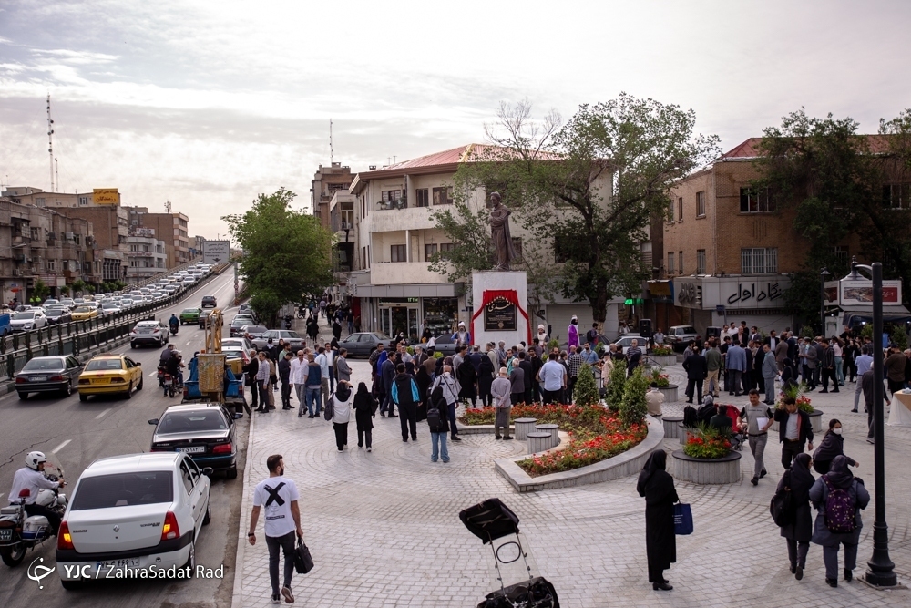 تصاویر: رونمایی از مجسمه برنزی سعدی