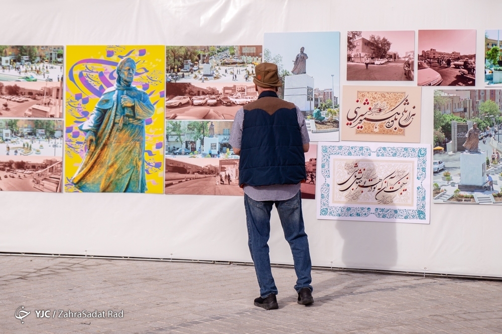 تصاویر: رونمایی از مجسمه برنزی سعدی