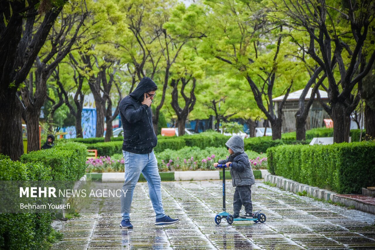 تصاویر: طراوت و زیبایی باران بهاری اراک