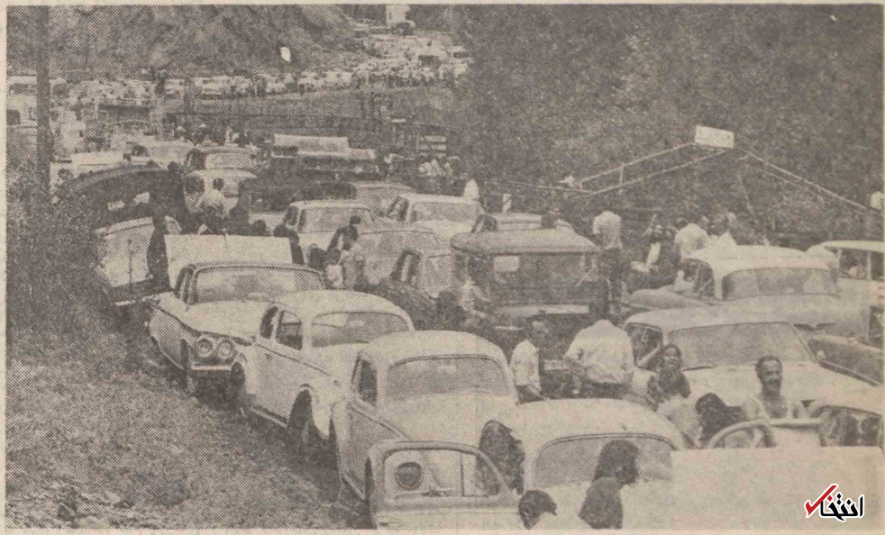 عکس/ نیم قرن پیش؛ ترافیک جاده چالوس