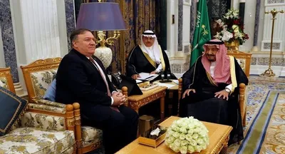 ملاقات پمپئو با ملک سلمان/ گفتگو درباره ناپدید شدن جمال خاشقجی