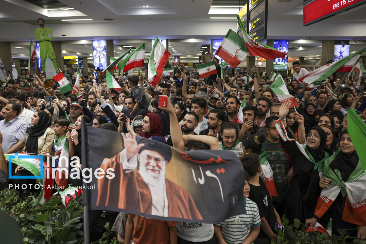 تصاویر: ورود کاروان تیم ملی جمهوری اسلامی ایران به کشور