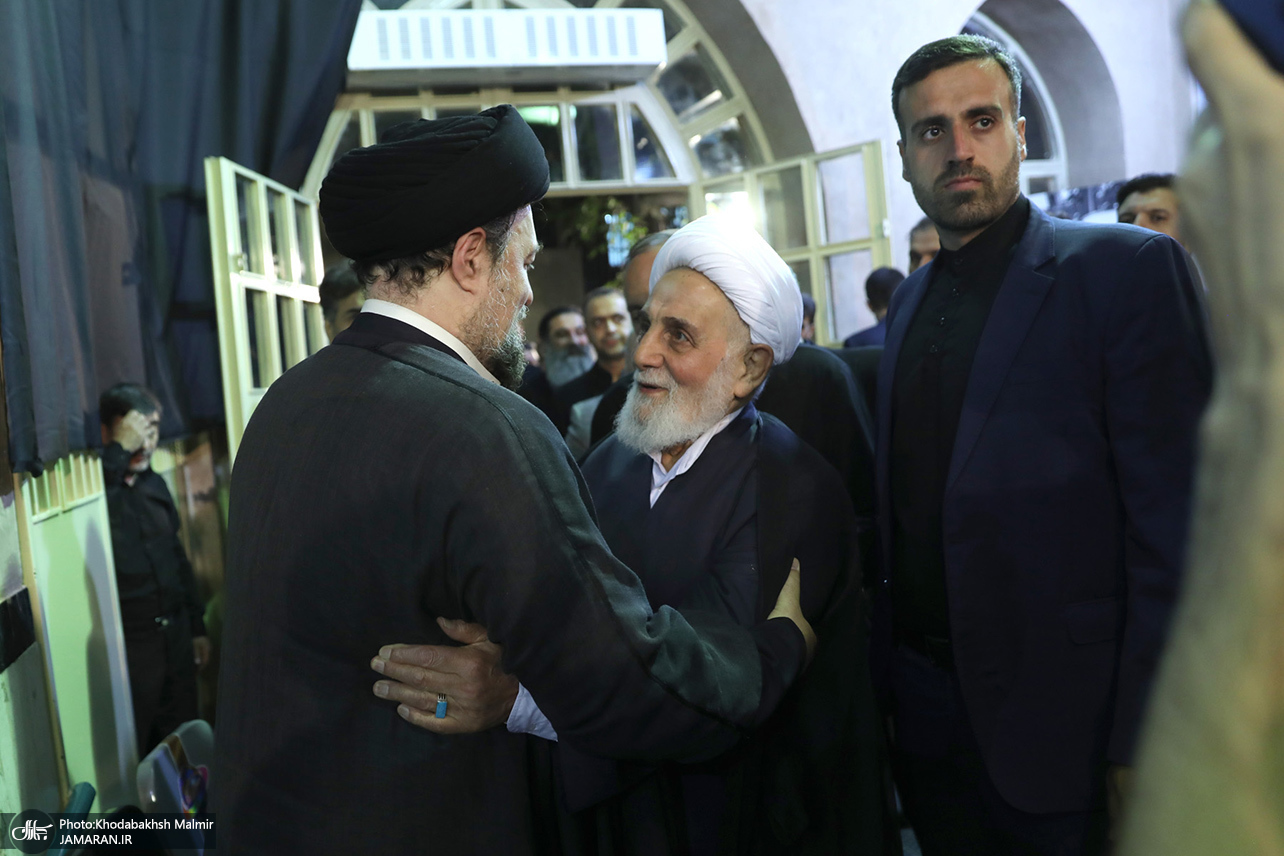 تصاویر: مراسم بزرگداشت مادر همسر سید حسن خمینی و همسر آیت الله موسوی بجنوردی